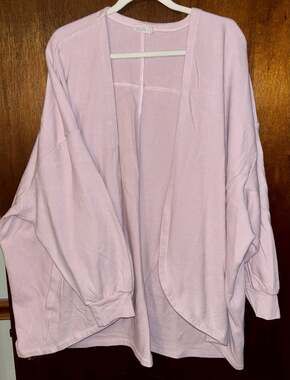 Barefoot Dreams Malibu Collection Sun-Drenched French Terry Open Front Cardigan